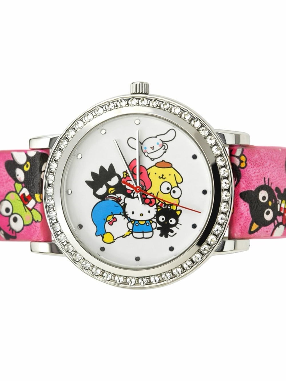 Hello Kitty Pink Crystal Bezel Character Watch